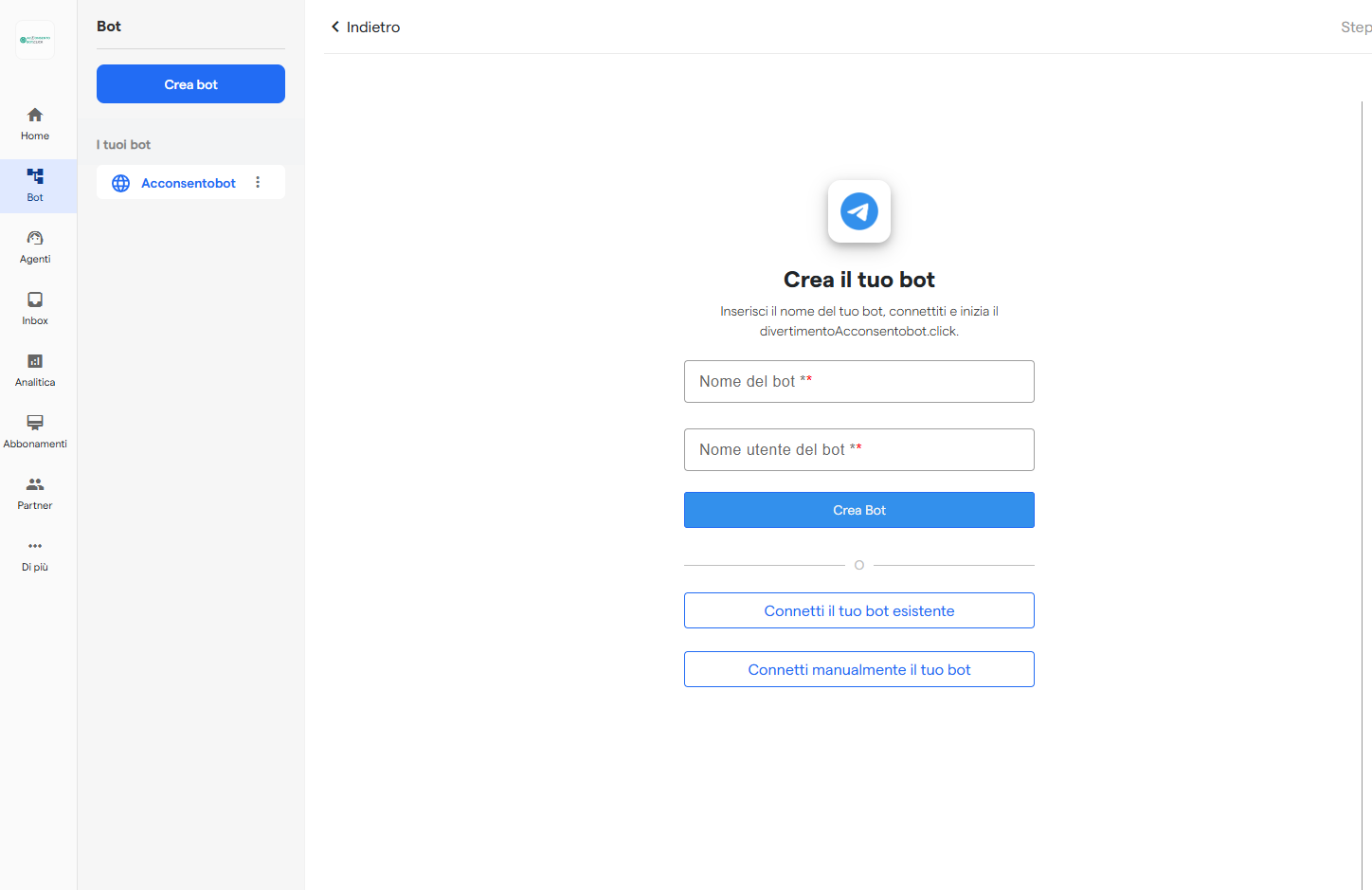 Inserisci codice di verifica Telegram