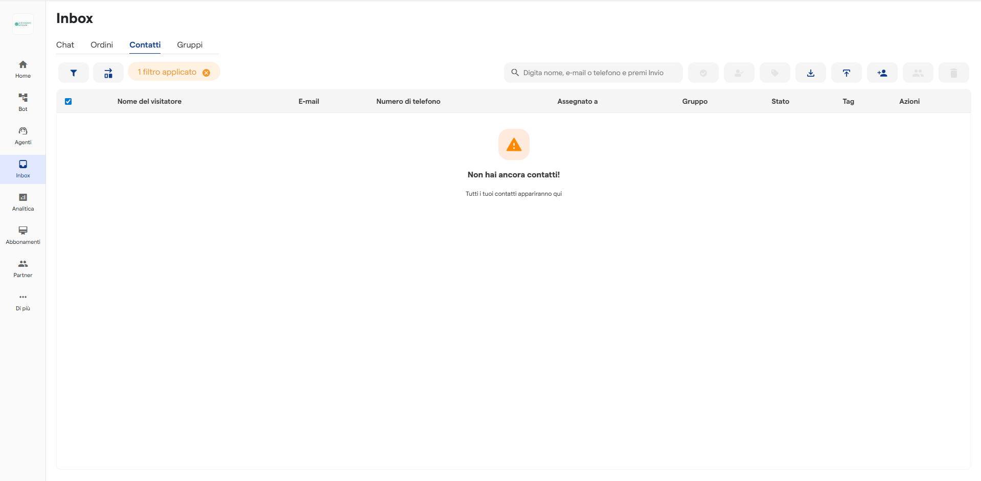 Gestione contatti Acconsentobot