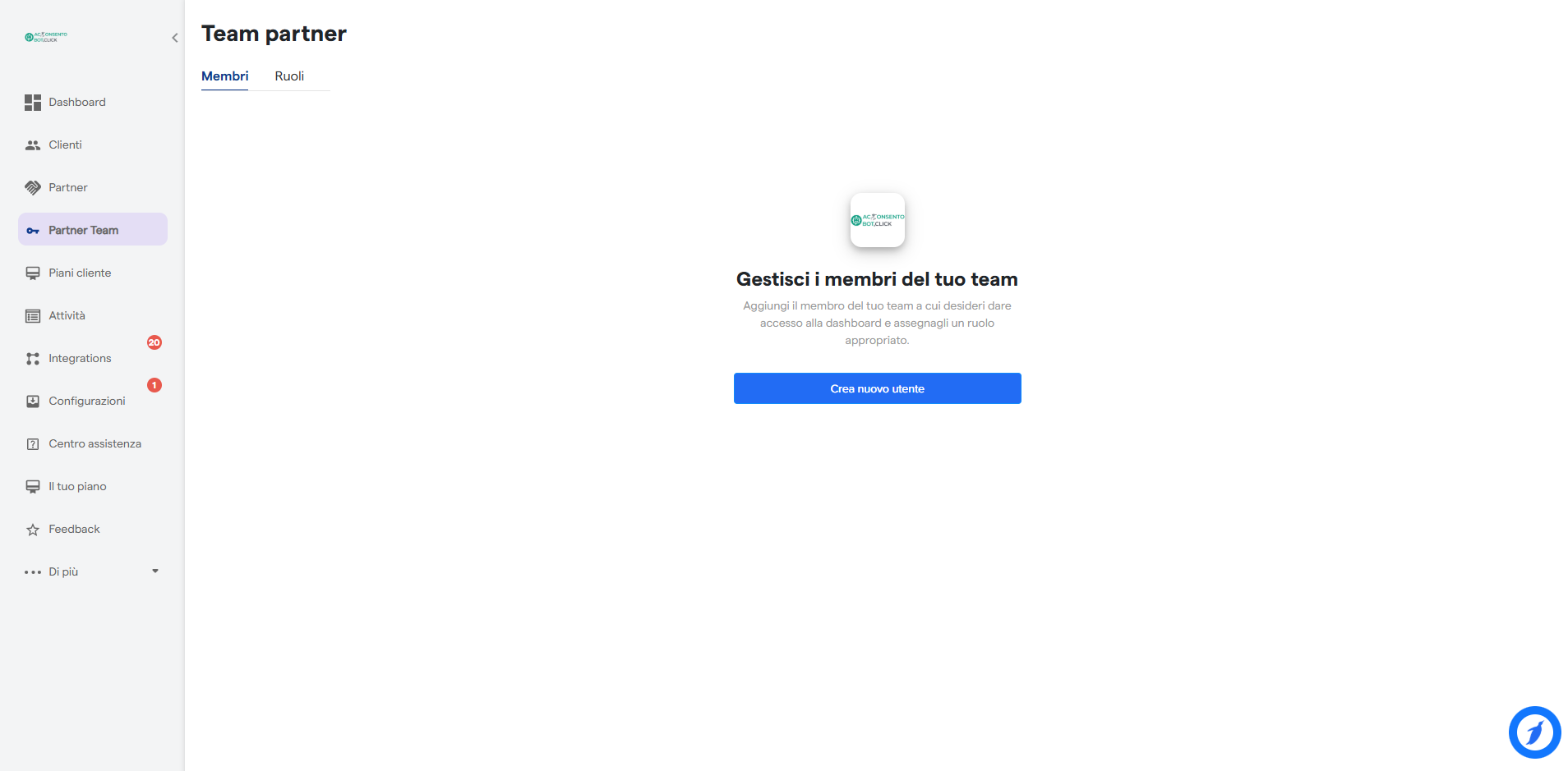 Creare un ruolo in Acconsentobot
