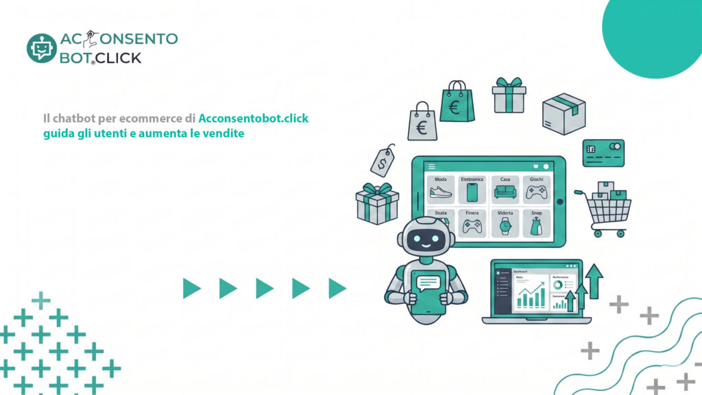 Il chatbot per ecommerce di Acconsentobot.click guida gli utenti e aumenta le vendite